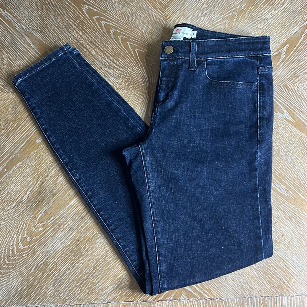 VINEYARD VINES Regatta Dark Denim Skinny Jeans 4